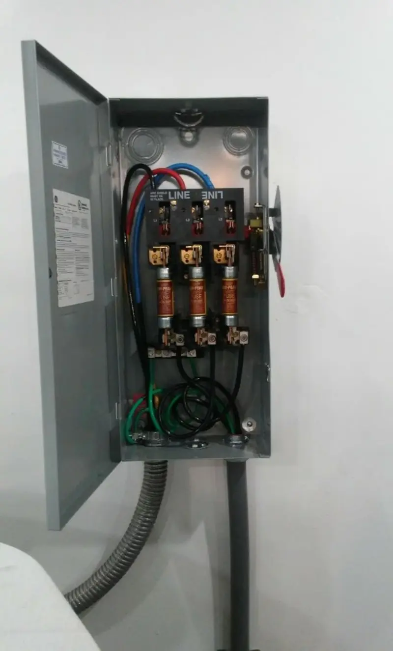 Three-phase disconnect switch installed for Electrical Wiring & Rewiring in Pelham